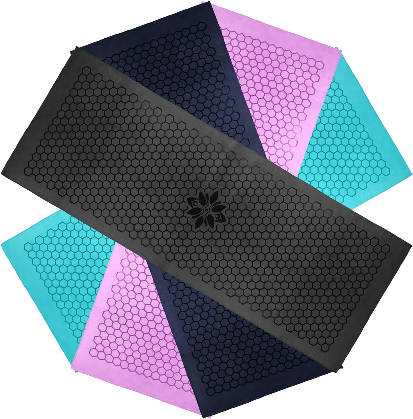 Mat Towel Non-Slip for Hot Yoga. Grippy Double Sided Suede Microfiber Towel Non-Slip Grip. Multifunctional - No Slip Yoga Mat Towel, Yoga Mat Cover - the Best Travel Yoga Mat Non Slip.