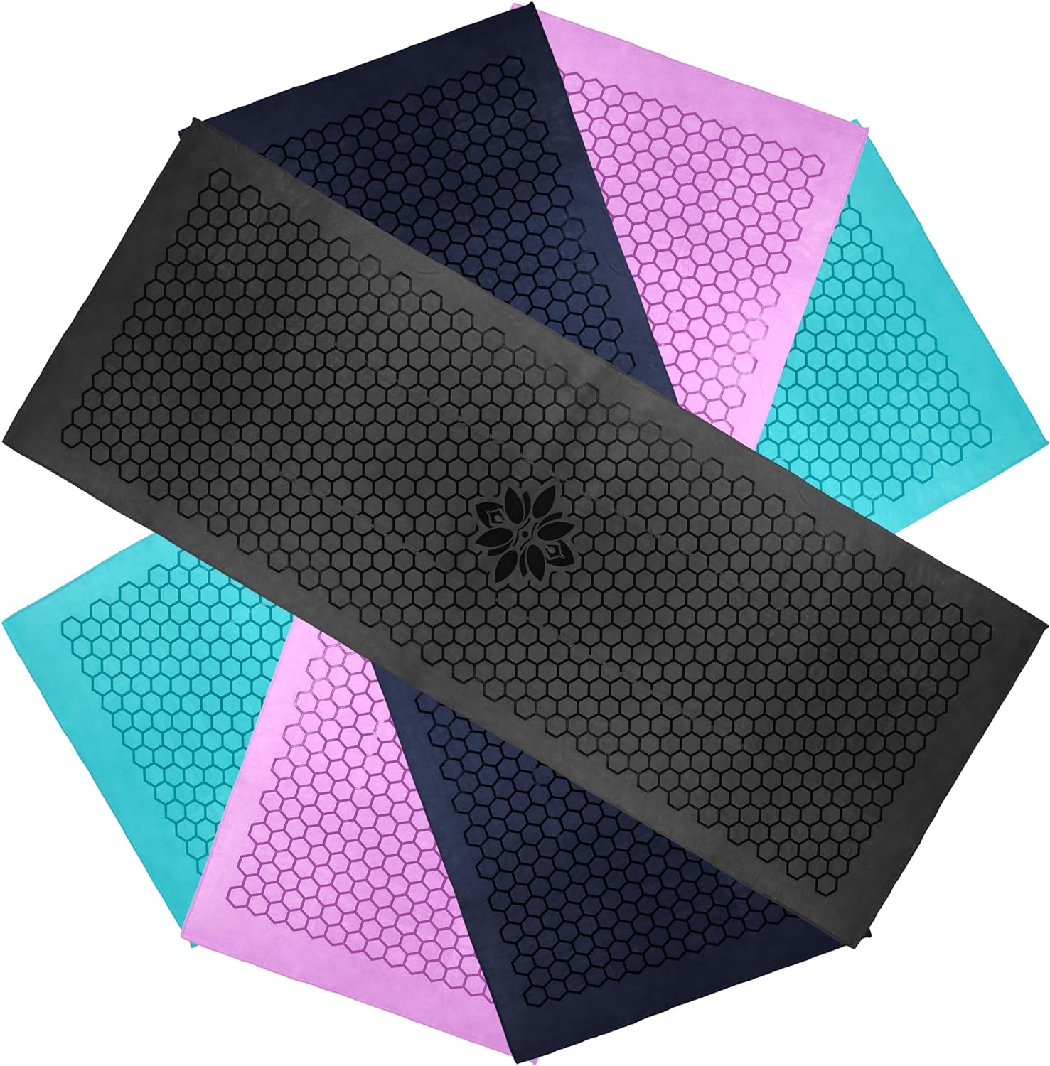 Mat Towel Non-Slip for Hot Yoga. Grippy Double Sided Suede Microfiber Towel Non-Slip Grip. Multifunctional - No Slip Yoga Mat Towel, Yoga Mat Cover - the Best Travel Yoga Mat Non Slip.