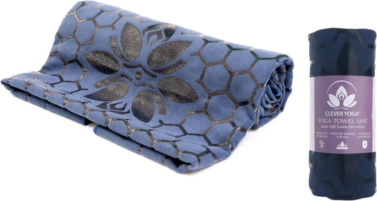 Mat Towel Non-Slip for Hot Yoga. Grippy Double Sided Suede Microfiber Towel Non-Slip Grip. Multifunctional - No Slip Yoga Mat Towel, Yoga Mat Cover - the Best Travel Yoga Mat Non Slip.